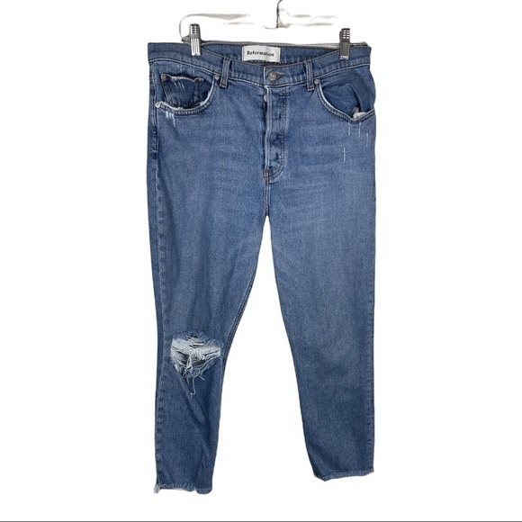 Reformation Serena High Skinny Crop Jeans Size 31 - Picture 9 of 9